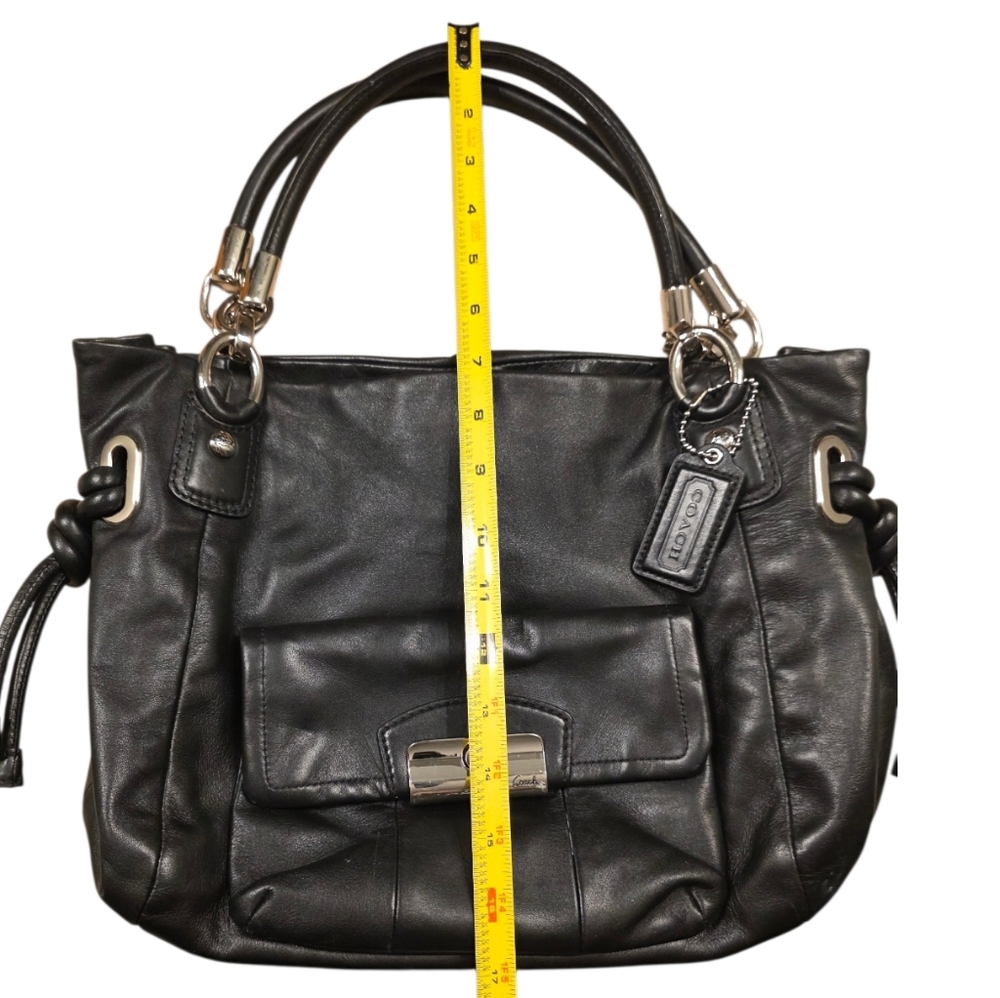 Coach Kristin Leather Satchel Black - Picture 10 of 12